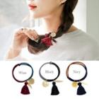 Tasseled Color Panel Hair Tie