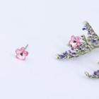 Flower Stud Earring Flower - Pink - One Size