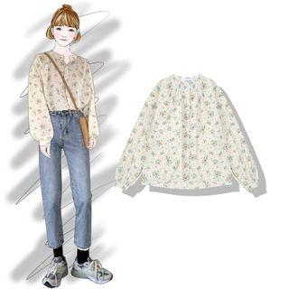 Floral Blouse Off White - One Size