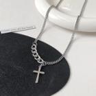 Cross Pendant Stainless Steel Necklace Jml4336 - Silver - One Size