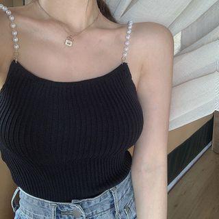 Beaded Knit Camisole Top