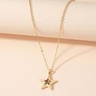 Star Necklace X777 - Gold - One Size