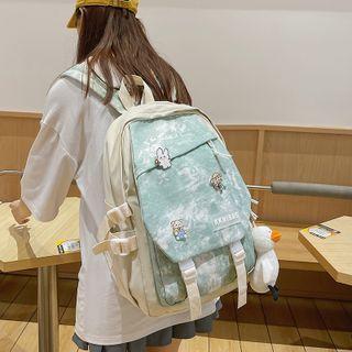 Tie-dye Print Panel Backpack (various Designs)