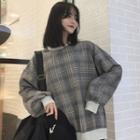 Plaid Pullover Gray - One Size