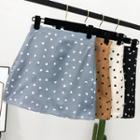 Heart-print A-line Skirt