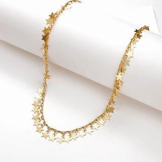 Star Pendant Choker Gold - One Size