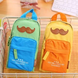 Colour Block Canvas Zip Pouch