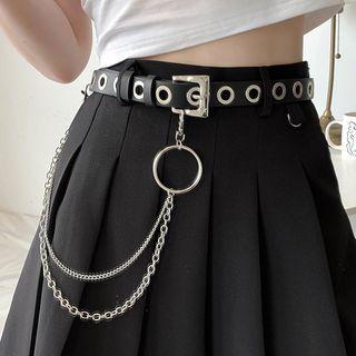 Grommet Hoop Chained Belt
