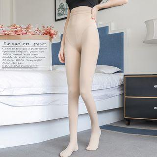 Fleece-lined Tights As Shown In Figure - One Size