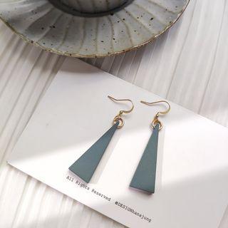 Wooden Triangle Drop Earring As Shown In Figure - One Size