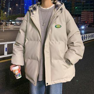 Logo Hooded Padded Zip-up Jacket
