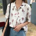 Printed Short-sleeve Shirt As Shown In Figure - One Size