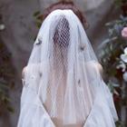 Mesh Wedding Veil Veil - White - 45cm