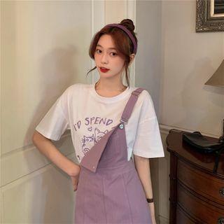 Short-sleeve T-shirt / Mini A-line Jumper Dress
