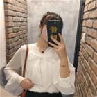 Long-sleeve Chiffon Top / Mini Skirt