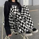 Checkerboard Drawstring Pants