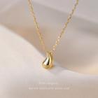925 Sterling Silver Droplet Pendant Necklace Gold - One Size