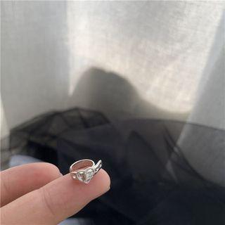 Heart Buckled Ear Cuff 1 Piece - Ear Cuff - Love Heart - One Size