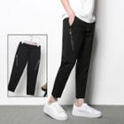 Zip Cropped Tapered Pants