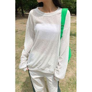 Couple Plain Ribbed Knit T-shirt