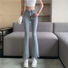 High-waist Asymmetrical Denim Pants
