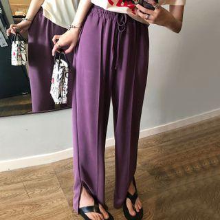 Side-slit Loose Fit Pants