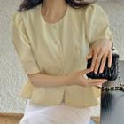 Puff Sleeve Ruffle Shirt