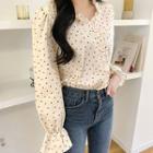 Frilled Heart Patterned Blouse