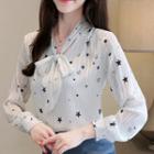 All Over Star Chiffon Blouse