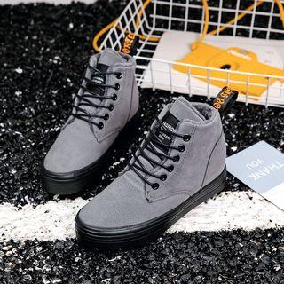 Furry-lined High-top Sneakers