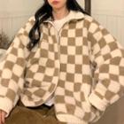 Two Tone Plaid Jacket