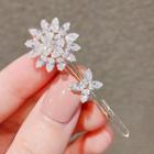 Flower Rhinestone Hair Clip Ly553 - Gold - One Size