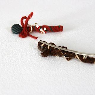 Bow & Faux-pearl Hair Tie