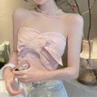 Textured Tube Top Pale Pink - One Size