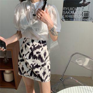 Print Slim-fit Skirt