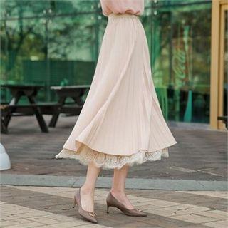 Lace-hem Convertible Tulle Skirt