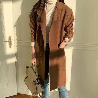 Notch-lapel Wrap Coat