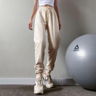Lettering Embossed Harem Sweatpants