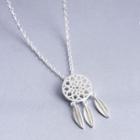 S925 Sterling Silver Dream-catcher Necklace