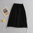 Drawcord A-line Skirt Black - One Size