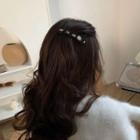 Faux Pearl Fabric Headband / Hair Clip