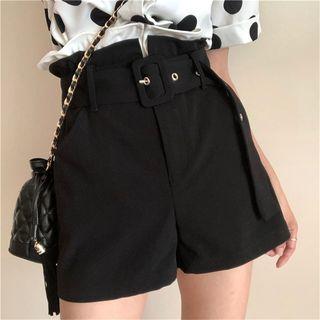 Polka Dot Short-sleeve Shirt / Wide Leg Shorts