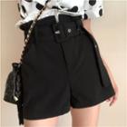 Polka Dot Short-sleeve Shirt / Wide Leg Shorts