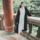Set: Hanfu Jacket + Long-sleeve Midi Dress