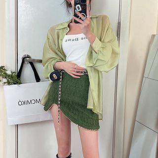 Plain Shirt / Camisole Top / Pencil Skirt