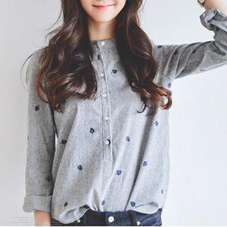Clover Embroidered Blouse