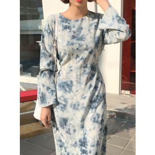 Tie-waist Dyed Maxi Dress