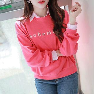 Bohemian Vivid-color Letter Sweatshirt