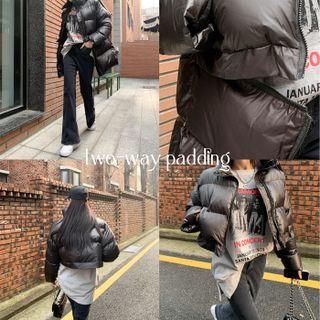 High-neck Two-way Puffer Jacket