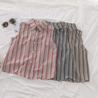 Sleeveless Printed Shirt